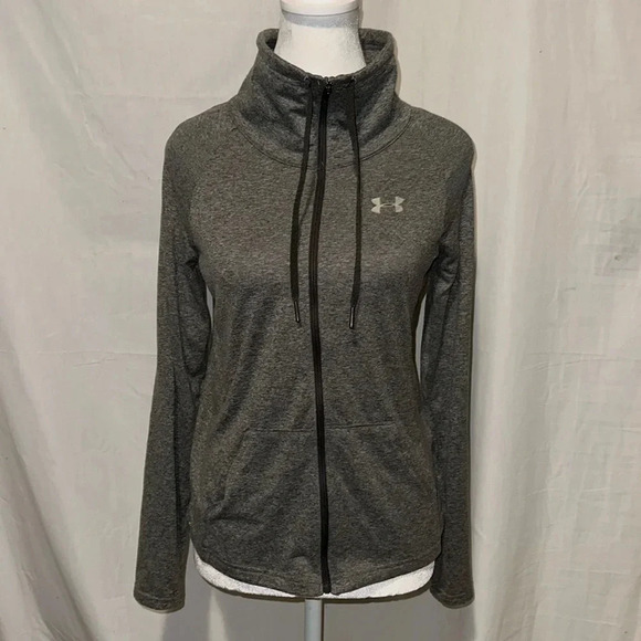 gray Under Armour Tech Full Zip jacket size xs loose - Picture 1 of 3